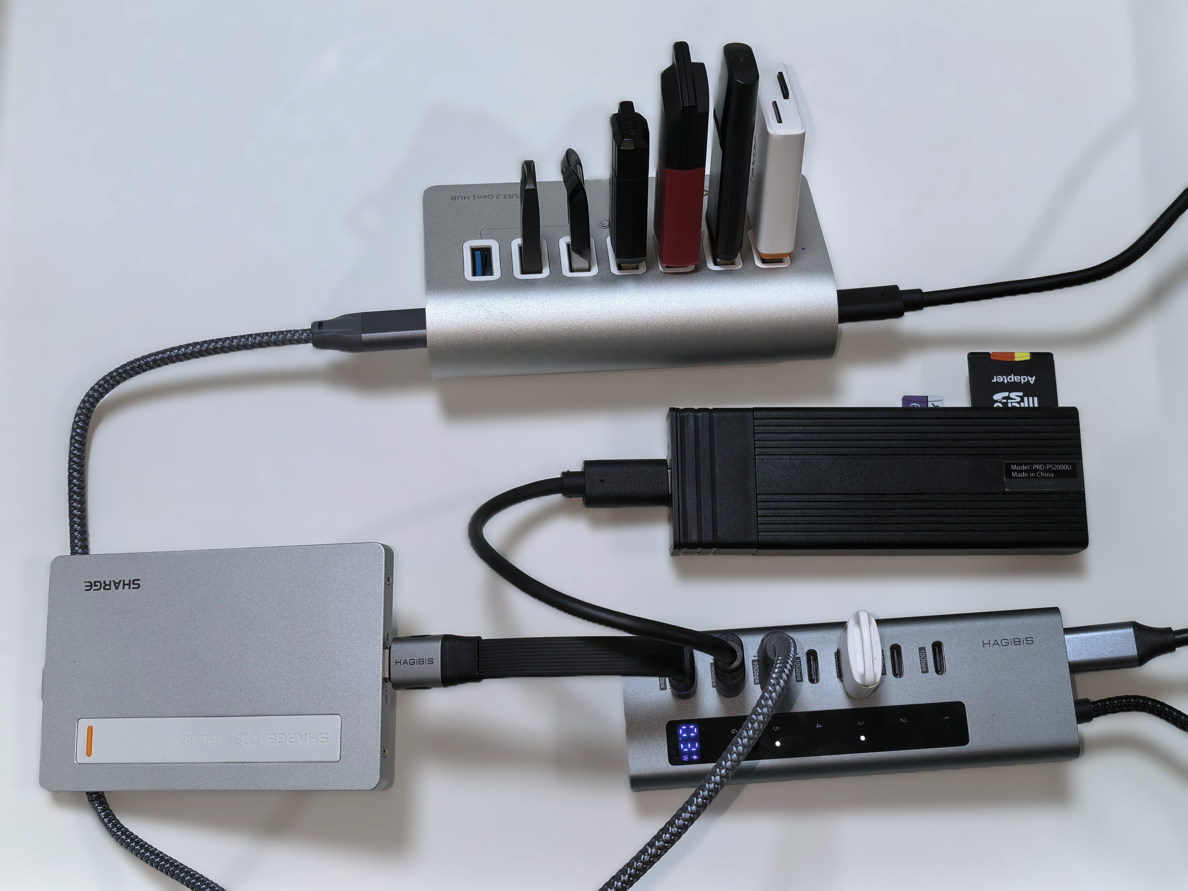 USBメモリをたくさん束ねた記憶域スペースを作って、大容量ドライブとして使う